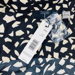 Tahari NWT Black Tan Abstract Satin Button Down Shirt Photo 8
