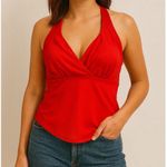 Princess Polly  NWT Red Wandella Spaghetti Strap Adjustable Crop Tank Top 12‎ Photo 0
