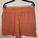 Magaschoni  Coral Brushed Textured Cotton Shorts Sz Large Photo 4