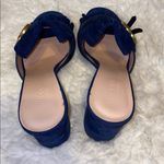 Gucci  Women's GG Navy Fringe Sandals Photo 7