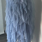 Soho Apparel  Soft Blue Ruffled Maxi Skirt Photo 0