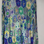 Talbots  Multicolor‎ Floral Medallion Ribbed Knit Sweater Size Small Photo 0