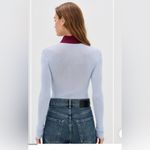 NWT Self Portrait Blue Viscose Knit Bodysuit size small Photo 1