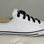 Converse  Chuck Taylor All Star White Leather Low Top Sneakers Size 9 Photo 3