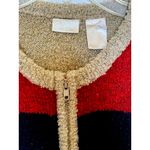 Bobbie Brooks Women Sweater 22W Color Block Full Zip Acrylic Tan Photo 2