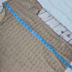 J.Crew  Womens Lace Overlay Sheer Blouse Tunic Tan Beige‎ Short Sleeve Size S Photo 5