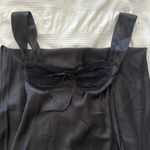 Lucy in the Sky Satin Lace-Bust Dress in Black- Photo 4