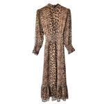 EXPRESS Animal Print Maxi Dress belted size M Photo 1