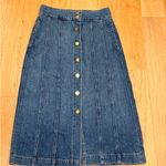 frame denim  Le Panel Denim Midi Skirt in Skylark Size 30 Photo 2
