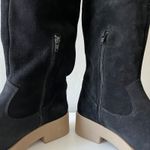 Free People Boots Tall Slouch Suede Pheonix Black Pull On Boots Size 38.5 Photo 6