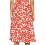 Bardot Women's Fiesta Floral Faux Wrap Short Sleeve Dress in Red Size 12 Photo 1