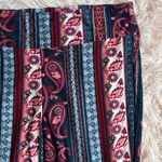 No Boundaries  Bohemian Paisley Mid Rise Elastic Stretch Waist Flared Leggings Photo 1