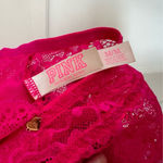 PINK - Victoria's Secret PINK Victoria’s Secret hot pink lace bralette size medium Photo 4
