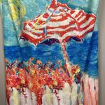 Leoma Lovegrove Happy Place Women’s M Hooded Cover Up Vented Sleeveless Beach Blue Size M Photo 7