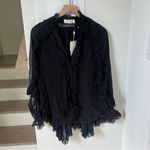 Zimmermann NWT  Illuminate Cape Shirt in Black 1 AU / 6 US Photo 4