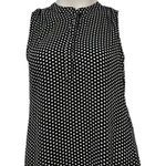 Banana Republic  Women’s Size 10 Black White Polka Dot Sleeveless Blouse Chic EUC Photo 0