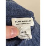 Club Monaco Cashmere Blend Womens Medium Turtleneck Sweater Blue Preppy Casual Photo 2