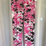 Yelete Floral Pink and Black Women's Leggings Sz: M/L Photo 0