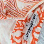 Barbara Gerwit beaded coverup tunic mini dress beach coverup sheer cotton small Orange Photo 4
