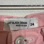 Just Black  Denim Pink High Rise Wide Leg Jeans Sz 24 Photo 5