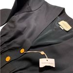 Gucci Alione V-neck Long Sleeve Button Jumpsuit Wool Silk Gold Black IT 36 US 0 Photo 4