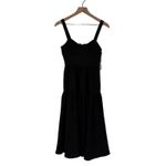 Chelsea 28 Black Textured Jacquard Tiered Midi Dress Size XS Photo 1