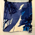 T Tahari  Women’s Blue & White Flower Print Mini Skirt Size 10 Photo 0