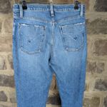 Hudson Jeans HUDSON Bettie High Rise Taper Jeans In Medium 90s Wash Distressed Hem size 27 Photo 5