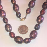 Vintage Metallic Bronze Dark Gray Beaded Boho Retro Necklace Photo 4