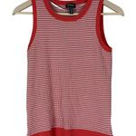 Jones New York  Tank Womens S Red White Sleeveless Knit Preppy Minimalist 90s Photo 0