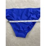 California Waves  Women's Bikini Bottom Blue Size Medium Green Crochet Trim Photo 2