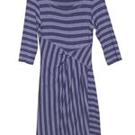 Athleta Striped Splendor Lotus Faux Wrap Dress Athleisure Whimsigoth Witchy Goth Photo 0