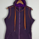 Title Nine Title‎ Nine Vest Womens Large Purple Zip Up Hooded Pockets Athletic Fleece Lined Photo 0