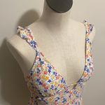 Shade & Shore swimsuit woman one piece white floral med coverage New Sz S Photo 2