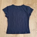 White Fox Boutique White Fox Baby Tee Give It Away Size XS Gray Black Photo 3