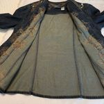 Chico's Chico’s Embroidered Sequin Open Front Jean Jacket Size 1 Chico (Med 8) Floral Photo 9