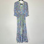 Diane Von Furstenberg  Gaines belted printed crepe de chine maxi dress Size 4 Photo 2