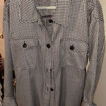 Hem & Thread  Black and White Gingham Button Down Shirt NWT Photo 0