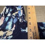 Chico's Chico’s Size 2 Tunic 3/4 Sleeve Floral Pullover Top Blue V Neck Rayon Sweater Photo 5