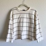 ATM Anthony Thomas Melillo Plaited Jersey Stripe Sweatshirt Photo 1