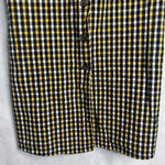 Hollister Black White Yellow Cotton Checkered Gingham Suspender Dress Sz MD Photo 4