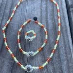 Smokey Quartz Flower Choker Necklace Set Photo 0