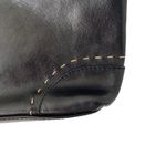Cuoieria Fiorentina Smooth Black Leather Double Strap Purse Top Stitch Shoulder Photo 1