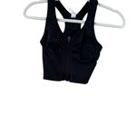 Velocity Black Racerback Sports Bra with Front Zipper Photo 2