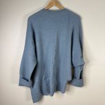 All Saints Lock Wool Blend Cowl Neck Sweater Blue Size Large Asymmetrical Photo 8