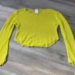 Tiger Mist Sheer Mesh Crop Top Chartreuse Green Party Statement Photo 1