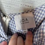 J.O.A. Just One Answer Blue Gingham Bow Front Dress Small Photo 1