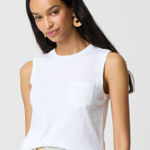 J.Crew  Classic White Women's Girlfriend Tank Top Tee Sz Small Photo 0