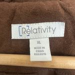 Relativity Vest Faux Suede Brown Quilted Padded Sleeveless Jacket Women XL Photo 6