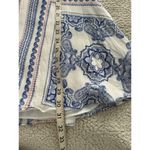 Lovers + Friends  Cassidy Mini Dress Bella Scarf Print V-Neck Blue White Sz XS Photo 9